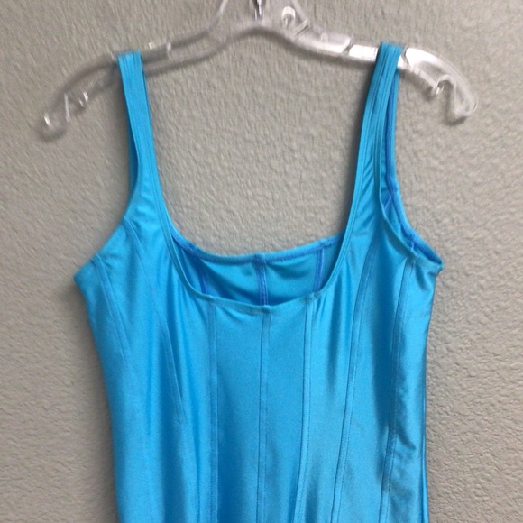 SHANI SHEMER Zoe Lycra Mini Dress Bodycon Turquoise - Picture 9 of 12